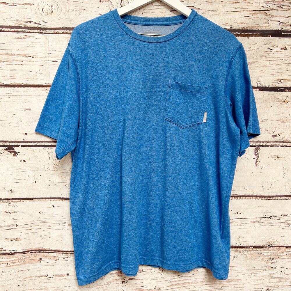 COLUMBIA Omni Wick Advanced Evaporation Blue Mens Shirt Sz L